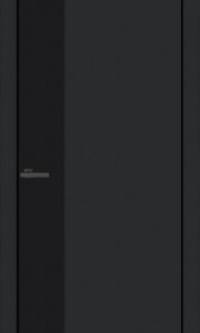 Полотно двер. ПВХ TM ОМіС 600мм FLAT 12V чорний браш торець BLK (з фрез. п/з 96/85), шт